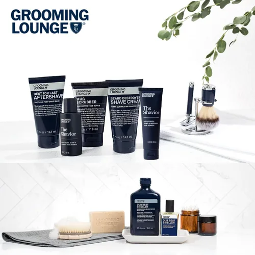 Vista 8 de Grooming Lounge Our Best Smeller Body Wash - Exfoliante de ducha hidratante y aclarante de viaje, fragancia fresca, clásica, suave de acai, aloe