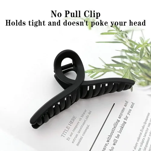 Vista 8 de Pinzas para el cabello de 4.3 pulgadas, grandes, antideslizantes, grandes mate, clip de mariposa para cabello fino y grueso, paquete de 4