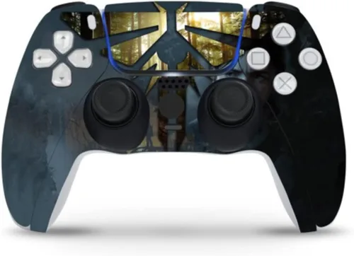 Vista 2 de ZOOMHITSKINS Compatible with PS5 Digital Version (No Disk Version) Skin, Gold Game Accessories, Durable, Bubble-free, Precisely Cut