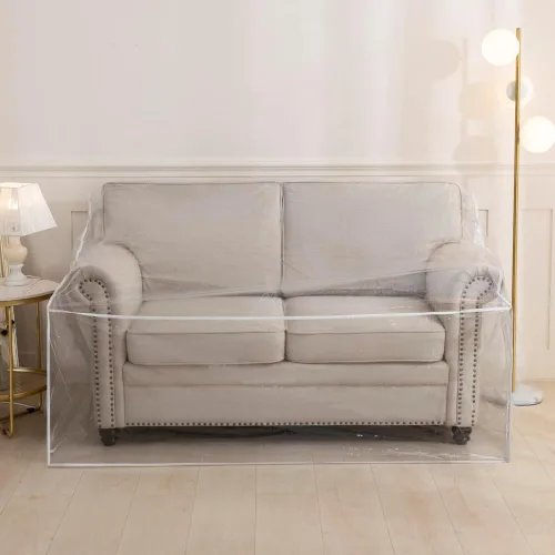 Vista 8 de STONECREST - Funda de plástico para silla reclinable, vinilo transparente, impermeable, protector de muebles que rasca para mascotas, funda