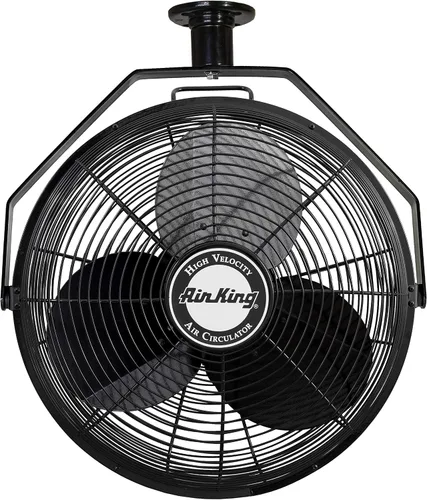 Vista 8 de Air King 9718 Ventilador de montaje en techo de grado industrial de 18 pulgadas, color negro