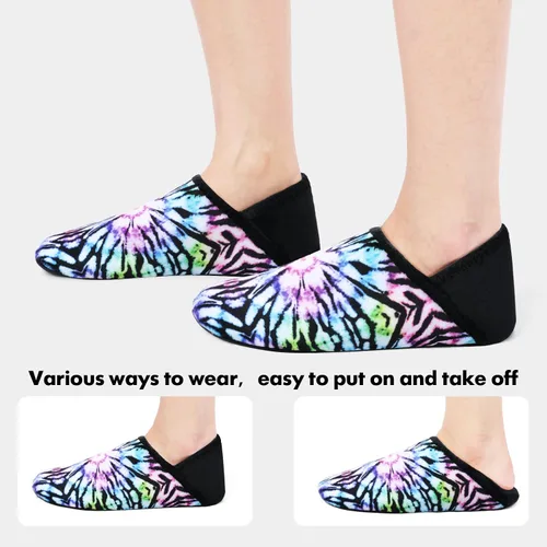 Vista 5 de XIHALOOK Pantuflas de casa para mujeres y hombres, zapatos cómodos con suela de goma suave para interiores y exteriores