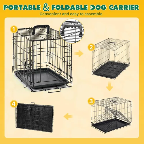 Vista 5 de Jaula para perros de 18 pulgadas, jaula para perros pequeños