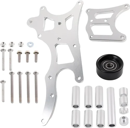 Vista 11 de Kit de Soporte de Compresor AC R4 de Intercambio LS con Tensor Compatible con LSX, LS2 LS3 LS6 LQ4 LQ9 L92 L99 Camiones/SUV Vortec GM R4 Compresor