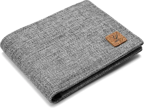 Vista 5 de Lanyani Carteras RFID plegables simples Sack - gris claro Minimalista