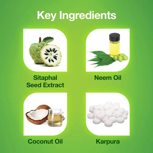 Vista 3 de Mediker Champú de tratamiento antipiojos con neem y coco para piojos y huevos Alivia la picazón de picaduras de piojos y previene la reinfestación