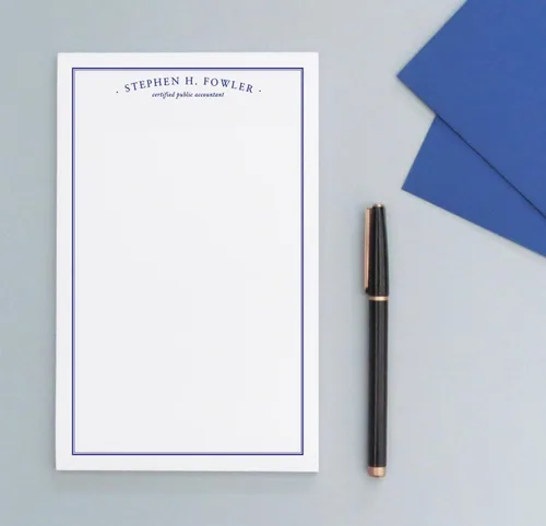 Vista 2 de Bloc de notas profesional personalizado de contador personal estacionario CPA personalizado para hombres y mujeres, papel de escritura de jueces