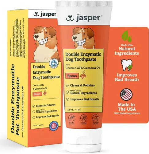 Vista 7 de Jasper Complete Pet Dental Care Kit for Dogs & Cats, Microbrush Toothbrush, 2 Replaceable Heads, Double Enzymatic Bacon Dog Toothpaste 3.5oz & 360°