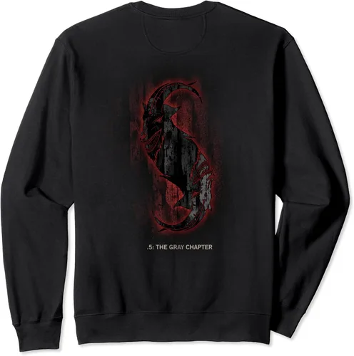 Vista 2 de Slipknot gris capítulo cuello redondo, Jaspeado oscuro