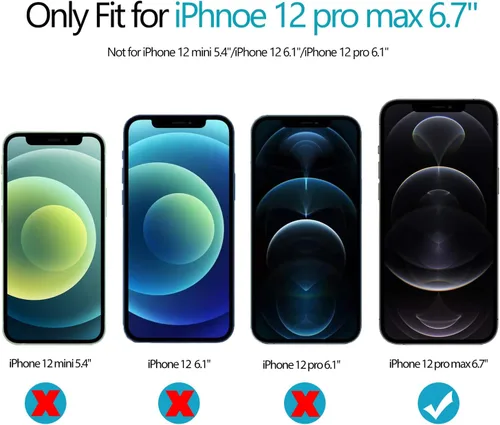 Vista 2 de Suoman [Paquete de 3] Protector de lente de cámara para iPhone 12 Pro Max de 6.7 pulgadas con protección de marco de aleación de aluminio