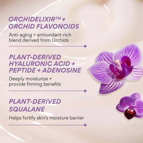 Vista 4 de innisfree Orchid Youth‑Enriched Cream Crema hidratante facial reafirmante coreana con ácido hialurónico y niacinamida para hidratar, cuidar