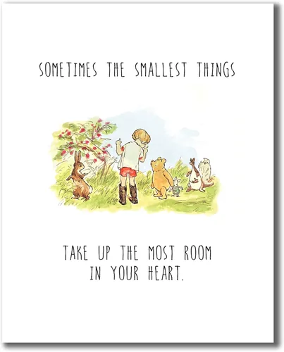 Vista 4 de Winnie the Pooh impresiones de arte – Conjunto de cuatro