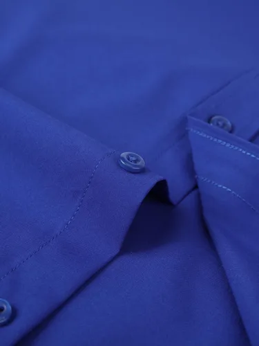 Vista 7 de corfty Camisa de vestir de manga larga para hombre, ajuste regular, elástica, sin arrugas, casual, con botones