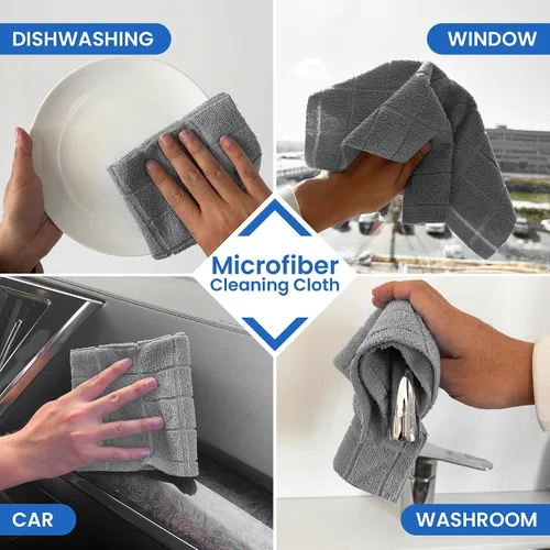 Vista 6 de Greenfound Rollo de paños de limpieza de microfibra - Paquete de 80 unidades, toallas desprendibles para el coche, toallas de papel reutilizables