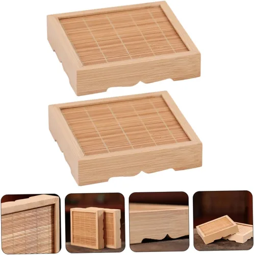 Vista 9 de IMIKEYA 4 piezas de base de bonsái de esquina para el hogar, tetera, estilo de mesa, tanque, soportes de patio, jarrón, muebles para estante