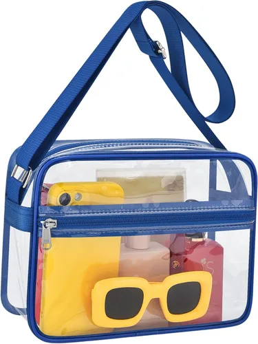 Vista 10 de MAY TREE Clear Bag for Stadium Events Clear Messenger Bag Suitable for Concert Outfits and Sports Events