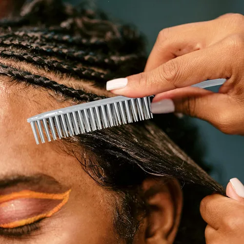 Vista 9 de Allegro Combs Peines de peluquería para peluquería de peluquería de 3 filas para cabello natural y pelucas para cabello rizado, fabricados