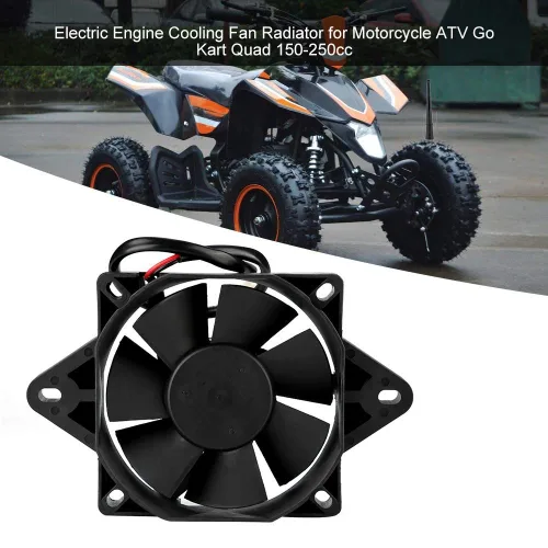 Vista 2 de Acouto Ventilador de radiador de motocicleta Ventilador de refrigeración de motor eléctrico 12V ATV Ventilador de refrigeración Radiador universal