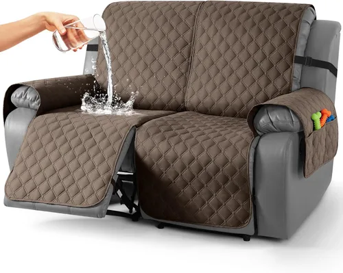 Vista 33 de TAOCOCO Fundas reclinables 100% impermeables, con correas para las piernas, funda de sofá reclinable reversible para silla reclinable, protector