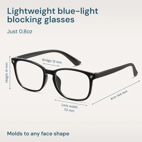 Vista 4 de Gaoye Eyewear Frames for Men - Blue Light Blocking Square Glasses, Anti UV Ray Computer Gaming, Blue Blockers for Women
