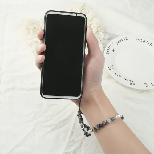 Vista 7 de 6 dijes con cuentas para teléfono, correas con cuentas de frutas, estrellas, perlas falsas y arcoíris, cadenas de teléfono con cuentas para cámara