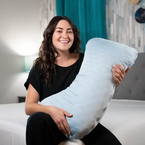 Vista 3 de Funda de almohada Honeydew Queen para dormir de lado - Se adapta a las almohadas curvas Scrumptious y Essence para dormir de lado - Cómoda y suave