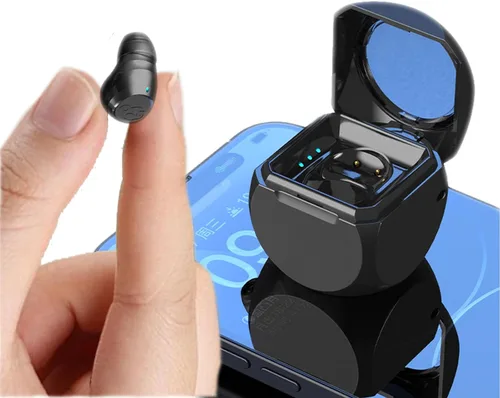Vista 7 de Xmenha Pequeños mini auriculares invisibles Bluetooth inalámbricos más pequeños micro auriculares discretos para oídos pequeños canales auditivos