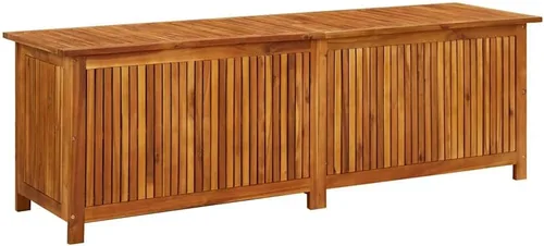 Vista 11 de vidaXL Caja de almacenamiento de jardín 23.6"x19.7"x22.8" madera maciza Acacia