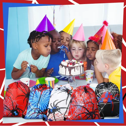 Vista 2 de Lothee - 24 bolsas de regalo para fiesta de araña, estilo araña
