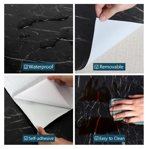 Vista 3 de Papel adeshivo tipo mármol