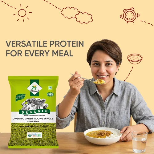 Vista 6 de Frijoles Moong Orgánicos Verdes Enteros