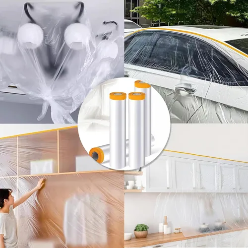 Vista 3 de Película de cubierta de vinilo de alta calidad para protección de pintura, prevención antiestática del polvo para renovación de automóviles