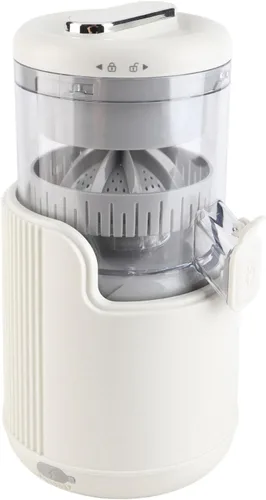 Vista 4 de CHICIRIS Exprimidor eléctrico recargable por USB, extractor de jugo, motor de 360 grados para limón naranja cítrico DC7.4V, boquilla a prueba