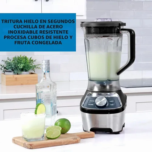 Vista 4 de Kenmore - Batidora eléctrica, batidora congelada, batido congelado, batido, máquina de puré, molinillo Licuadora de cocina con función de Negro