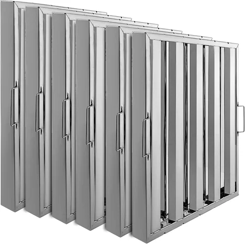 Vista 11 de VBENLEM Paquete de 6 filtros de campana de 19.5 pulgadas de ancho x 15.5 pulgadas de alto, filtros de campana comercial de acero inoxidable 430