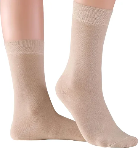 Vista 2 de ELYFER Calcetines de vestir de algodón fino sin costuras para mujer, estilo casual, con caja de regalo
