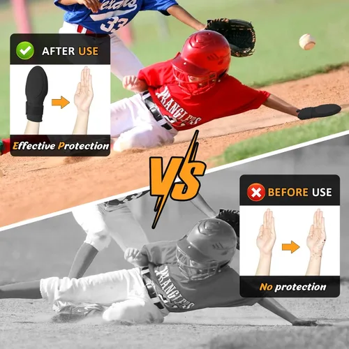 Vista 5 de Sliding Mitt, Baseball Youth Sliding Glove Hand Guard for Baserunning, Neoprene with Aluminum Reinforcement and Padded Palm, for Baseball and