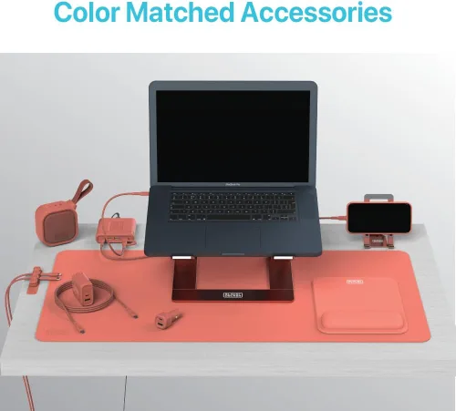 Vista 8 de BLACK+DECKER Soporte ergonómico para laptop para escritorio, soporte ergonómico para computadora portátil, compatible con MacBook Notebook, soporte