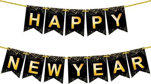 Vista 10 de KatchOn, Banner de Feliz Año Nuevo 2026 - Sin bricolaje, 10 pies Telón de fondo de Feliz Año Nuevo para suministros de fiesta de Nochevieja