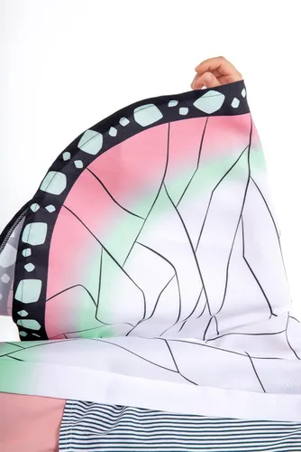 Vista 8 de Vaianie Kimono para niños, disfraz de cosplay, cárdigan, chaqueta, bata, capa de anime