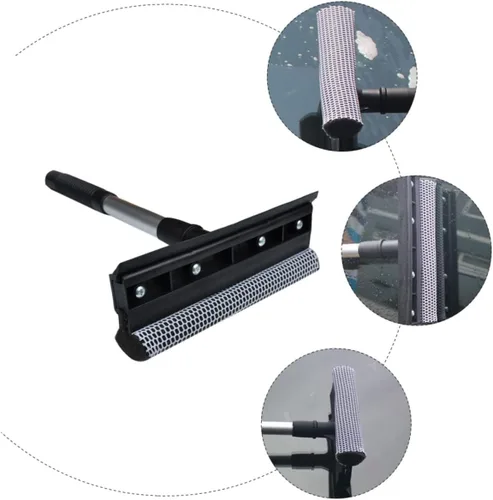 Vista 5 de LALAFINA - Kit de limpieza de ventanas de doble cara limpiaparabrisas de vidrio en forma de T para un uso resistente