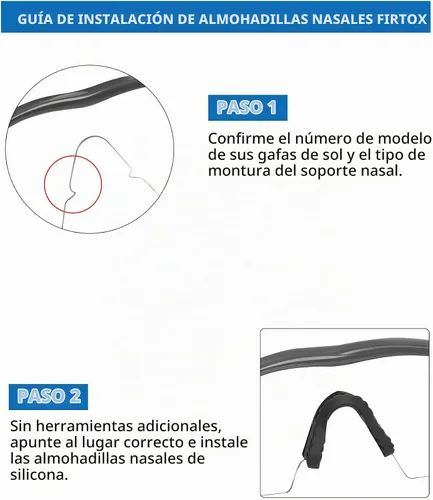 Vista 4 de Almohadillas nasales de repuesto para gafas de sol Oakley M Frame Series - Opciones Negro