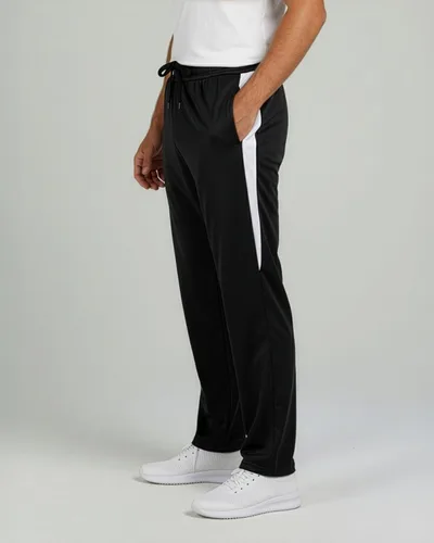 Vista 4 de Real Essentials Paquete de 3 Pantalones deportivos de tricot, informales, deportivos y activos, con parte inferior abierta y bolsillos para hombre