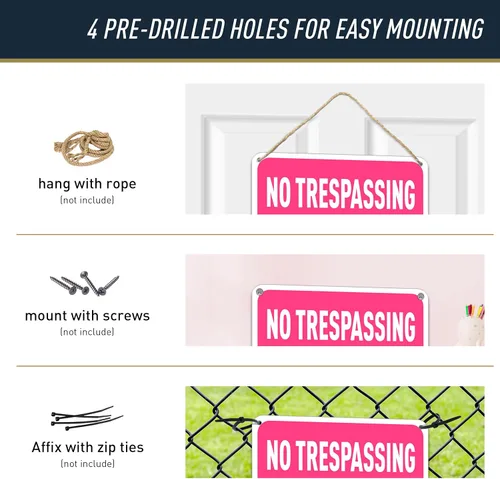 Vista 4 de Letrero con texto en inglés «N A Girls» para dormitorio – Divertido letrero de metal con texto en inglés «No Trespassing Girls Only» para decoración