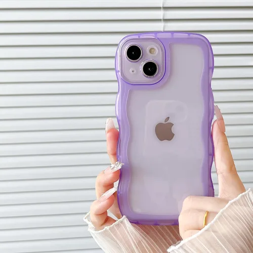 Vista 9 de FABSPARK - Funda para iPhone 11, diseño simple, marco ondulado, estética, silicona suave, color beige