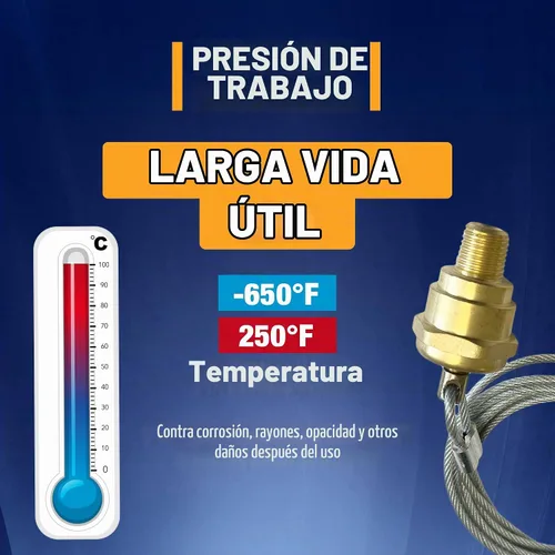 Vista 4 de TORQUE Válvula de drenaje de tanque de aire con cable de 60", válvula de drenaje del compresor de aire (reemplaza Haldex 12105) (TR12105) (1 pieza)