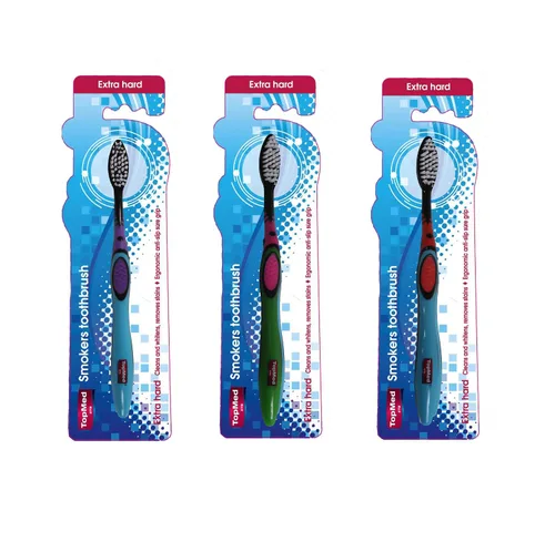 Vista 8 de Top Med ETS - Cepillo de dientes para fumadores extra duro (el color puede variar)