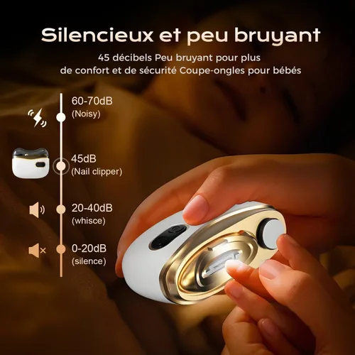 Vista 7 de Cortaúñas eléctrico, cortaúñas automático de pulido eléctrico, recortador de uñas multifuncional con 2 velocidades ajustables para personas mayores