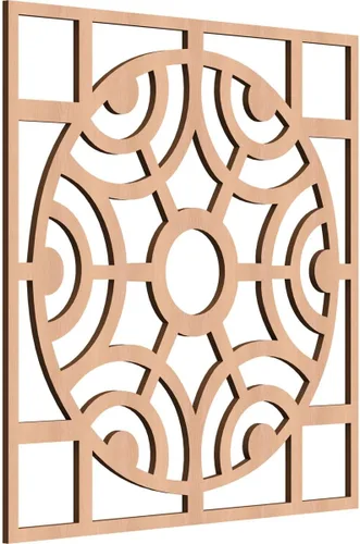 Vista 20 de Walton Paneles de pared decorativos de madera con calado, pequeños, 11 3/8 pulgadas de ancho x 11 3/8 pulgadas de alto x 1/4 pulgadas de alto, nogal