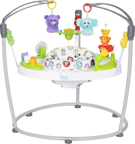 Vista 22 de Smart Steps® Explore N’ Play 5 en 1 de asiento de actividad a elevador, Azul Safari Divertido Blue Safari Fun